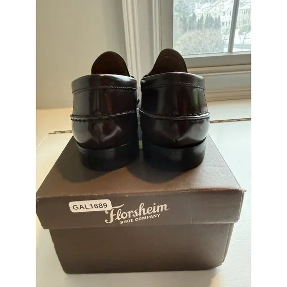 NIB Florsheim Berkley Men's Moc Toe Penny Loafer Burgundy Size 9 $145 [jb] - Picture 14 of 16
